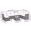 vidaXL 9 Piece Patio Sofa Set with Cushions Beige Poly Rattan - Beige and Cream With Table - 3 of 4