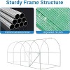 Coucheta 15x7x7ft Walk-in Tunnel Greenhouse Collection - Heavy Duty Galvanized Steel, 8 Vent Windows & Door Options for Winter - 2 of 4