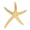 Black Bow Jewelry 14k Yellow Gold LG Polished Pencil Starfish Slide Pendant, 28 x 32mm - 3 of 4