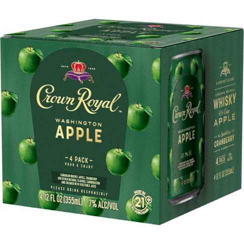 Crown Royal Washington Apple Whisky Cocktail 4pk 12 Fl Oz Cans Target