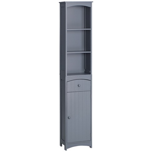 Costway Bathroom Corner Floor Cabinet Tall Bathroom Storage Cabinet W/  Shelves : Target