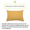 BreathableBaby Cotton Percale Pillowcase, For 13" x 18"/33 x 46 cm Toddler Pillow, Yellow (2-Pack) - 2 of 4