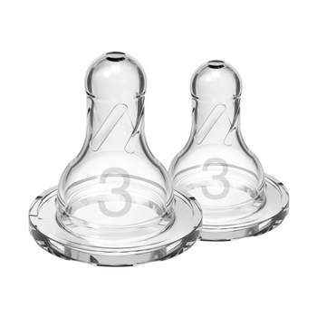 Dr. Brown's Level 3 Narrow Baby Bottle Silicone Nipple - Medium-Fast Flow - 2pk - 6m+