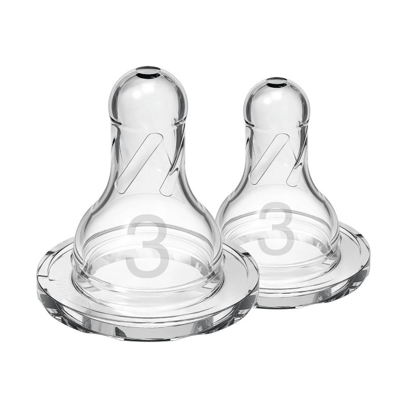 Dr. Brown&#39;s Level 3 Narrow Baby Bottle Silicone Nipple - Medium-Fast Flow - 2pk - 6m+, 1 of 20