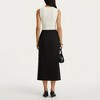 Anna-Kaci Women's High Waist Midi Skirt with Front Button Detailing, Faux Flap Pockets and Sleek Tailored Silhouette - 4 of 4