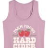 Women's - Instant Message - Farm Fresh Hard Cider Hot or Cold Graphic Racerback Tank - 2 of 4