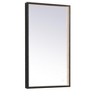 Elegant Lighting Pier 18x30 inch LED Mirror with Adjustable Color Temperature 3000K/4200K/6400K in Black - 4 of 4