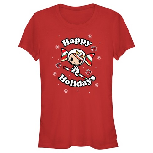 Juniors Womens Tokidoki Happy Holidays Caramella T-shirt - Red - X ...