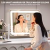 Vanity Mirror with Lights, Large Makeup Mirror, 3 Color Lighting Modes Tabletop, Fashion Bathroom Mirror for Dressing Room,Bedroom, Plug in - 3 of 4