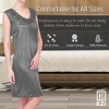 Ezi Satin Nightgowns for Women - Soft & Breathable Knee-Length Night Gowns - 3 of 4