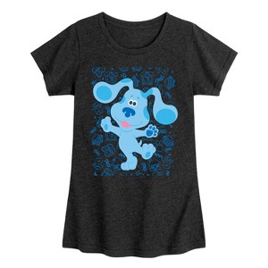 Girls' - Blue's Clues & You! - Blue Waves Hello Fitted Short Sleeve Graphic T-Shirt - 1 of 3
