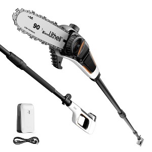 Litheli 8" 20V 2Amp Cordless Battery Power Pole Saw: Rechargeable, Adjustable, No Assembly Required - 1 of 4