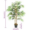 Aghana Digitals 47.2in Indoor/Outdoor Artificial Bamboo Tree, 730 Green Fabric Fiber Leaves, 6.3in - 4 of 4