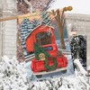 Briarwood Lane Winter Puppy Pickup House Flag Christmas Plaid 28" - 4 of 4
