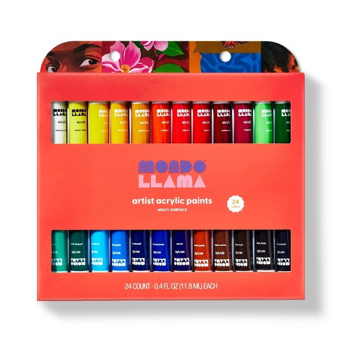 6ct Metallic Brushed Acrylic Paints - Mondo Llama™ : Target