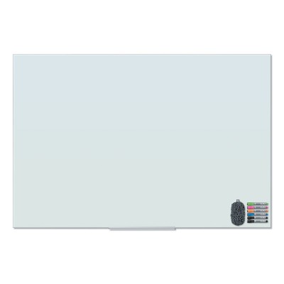U Brands Floating Glass Dry Erase Board 72 x 48 White 3979U00-01