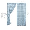 Annie Buffalo Blue Check Short Panel Set of 2 63x36  VHC Brands - 2 of 4
