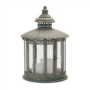 Ornate Round Brushed Metal Lantern 20"H - 1 of 1
