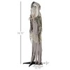 Outdoor Halloween Decorations Skeleton Witch, Sound and Motion Activated Animated Prop Animatronic decor with Light Up Eyes, Spooky Sound - 2 of 4