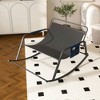 Resenkos Rocking Chair with Storage, Cushions and Armrests, Breathable Ergonomic Lounge Chair for Bedroom, Living Room, Blue - 2 of 4