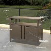 LunaLulinlk Grill Carts Storage Cabinet with Wheels,Kitchen Dining Table Cooking Prep BBQ Table - 2 of 4