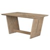 NicBex Dining Table Set for 6 Retro Table Set with Stable Trapezoidal Table Base 4 Chairs and Bench for Kitchen - 4 of 4