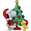 ProductWorks Peanuts Pre-Lit Snoopy and Woodstock Christmas Tree Indoor/Outdoor Yard Ornament, Holiday Display with 70 Lights, 32 Inches - 2 of 3