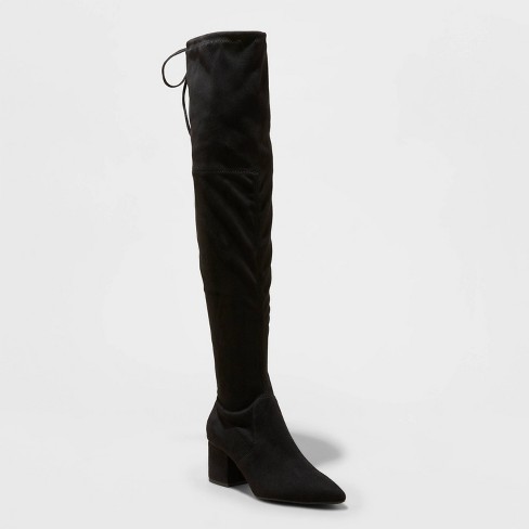 Women's Greta Tall Dress Boots - A New Day™ Black 8