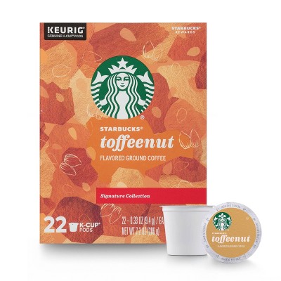 Starbucks Flavored Coffee K-Cup Coffee Pods — Toffeenut for Keurig Brewers — 1 box (22 pods)