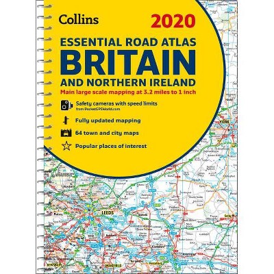 2020 Collins Essential Road Atlas Britain and Northern Ireland - by  Collins Maps (Spiral Bound)