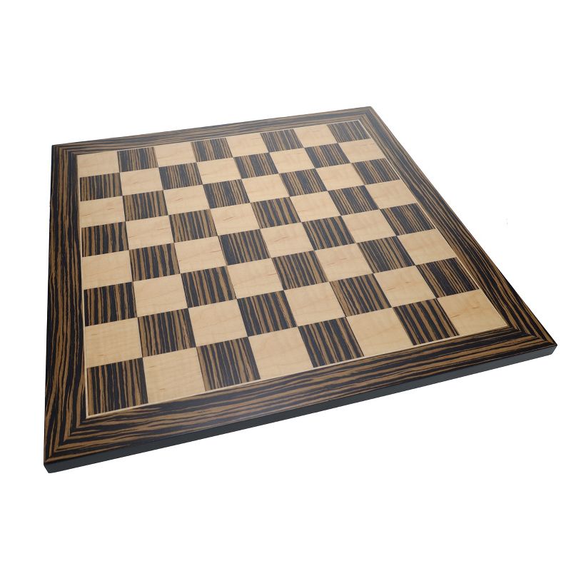 WE Games Deluxe Chess Board, Zebra & Natural Wood 19 in, 4 of 8