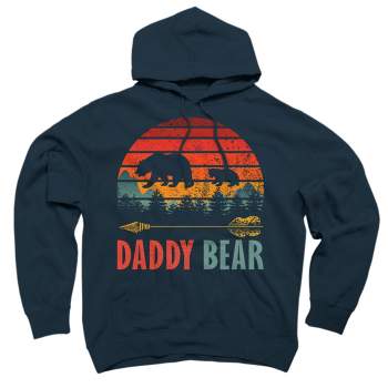 Adult Design By Humans Retro Forest Sunrise Daddy Bear By ZeusSE Pullover Hoodie