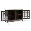 46" Hampshire Solid Wood Low Storage Cabinet Dark Chestnut Brown - WyndenHall: Traditional Style, Adjustable Shelves, Poplar Frame - 3 of 4
