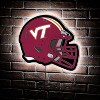 Evergreen Ultra-Thin Edgelight LED Wall Decor, Helmet, Virginia Tech- 19.5 x 15 Inches Made In USA - 2 of 4