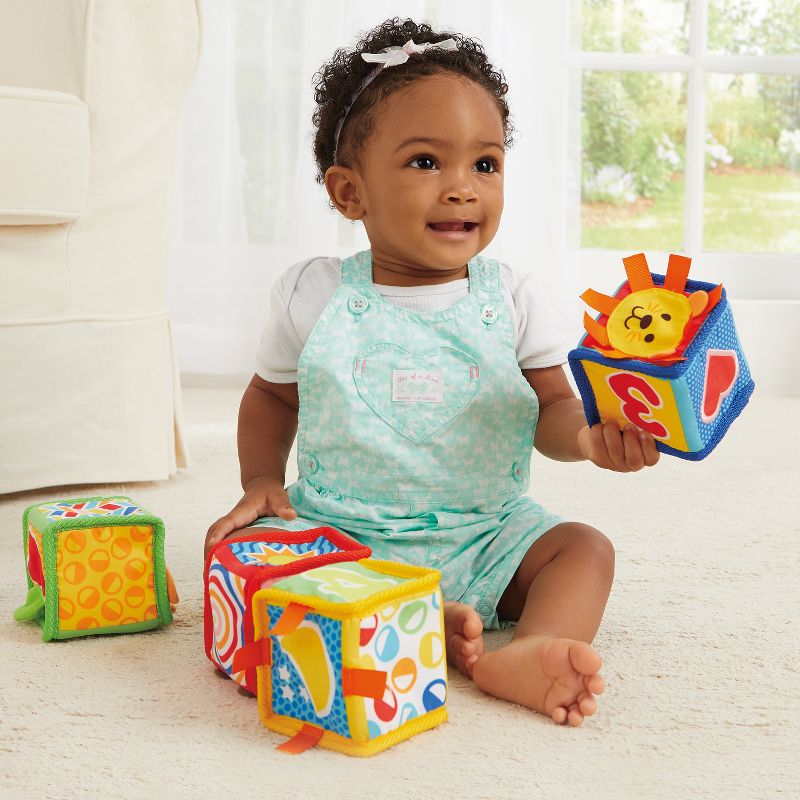 Kidoozie Discovery Soft Blocks for Infants and Toddlers ages 3-18 months; Texture, Shapes and Sounds to Engage the Senses, 3 of 6