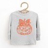 Pumpkin Doily Coquette - Youth Long Sleeve Graphic T-Shirt and Toddler Long Sleeve Graphic Tee - 2 of 3