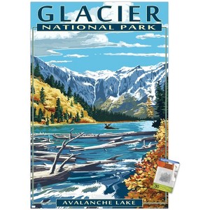 Trends International Lantern Press - Glacier National Park, Avalanche Lake Unframed Wall Poster Prints - 1 of 4