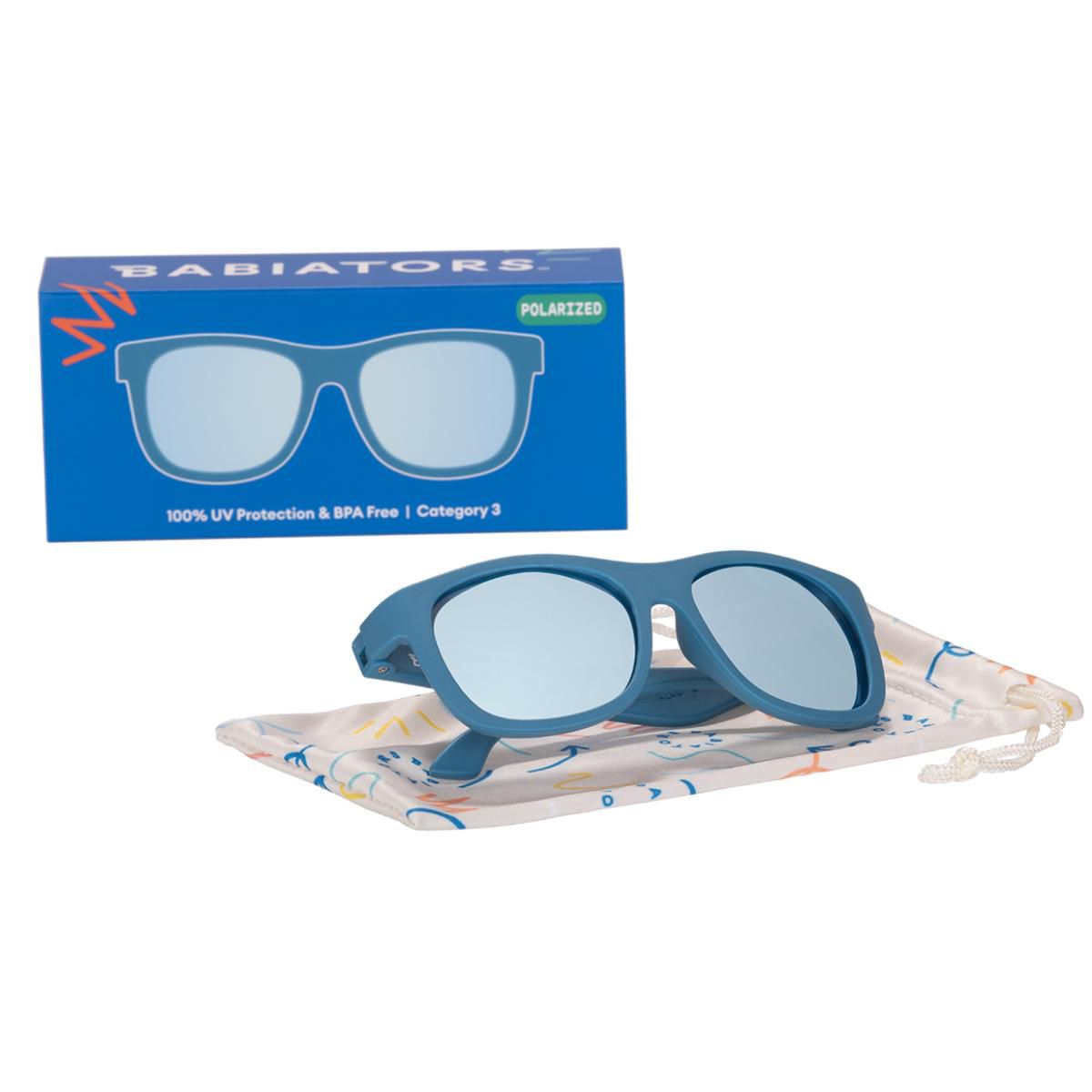Babiators Midnight Blue Polarized Navigator with Light Blue Mirrored Lens - thumbnail 4
