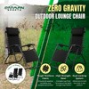 Caravan Sports Zero Gravity Outdoor Portable Folding Camping Lawn Deck Patio Lounge Chair with Adjustable Headrest, Black (Pair) - 2 of 4