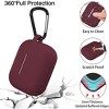 BONGEEK AirPods Pro Case Cover,Soft Silicone Protective Cases Cover Skin for Apple AirPod Pro 2 Charging Case Keychain Front LED Visible,Burgundy - 4 of 4