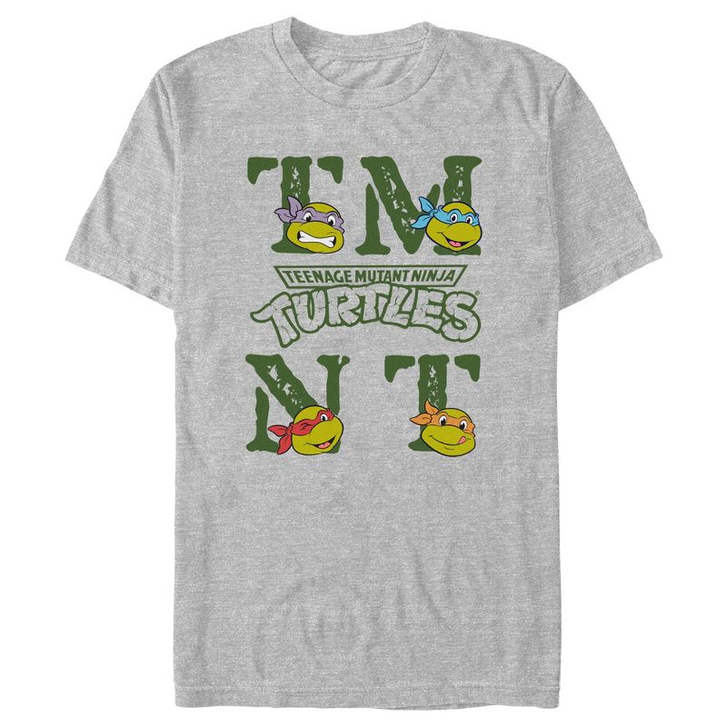 Men's Teenage Mutant Ninja Turtles TMNT Faces Logo T-Shirt, 1 of 6