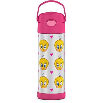 THERMOS FUNTAINER 16 Ounce Stainless Steel Vacuum Insulated Bottle with Wide Spout Lid, Looney Tunes