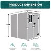 Durable Resin Outdoor Storage Shed with Lockable Doors, Sloped Roof, Floor, Window & Vents, UV Resistant - Coolbibila - 4 of 4