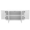 NicBex 47.8" Modern 4-Door Sideboard,Kitchen Storage Cabinets with U-Style Curved Design and Adjustable Shelves for Kitchen and Dining Room,White - 4 of 4