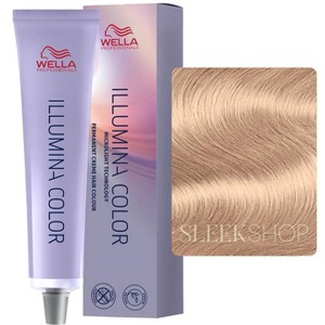 Wella Illumina Permanent Hair Color Dye - 10/53 Lightest Blonde Mahogany Gold - Professional Cream Haircolor - 1 of 3