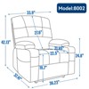 NicBex Chenille Lift Recliner Chair for Elderly,Massage Chairs with 8-Point Vibration Massage and Heating,Cozy Reclining Chairs for Living Room - 3 of 4
