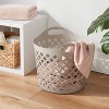 1bu Flexible Diamond Round Laundry Basket Gray - Brightroom™