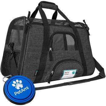 PetAmi Airline Approved Pet Carrier for Cat Dog, Soft Sided Travel Supplies Accessories, Ventilated Carrying Bag Kitten Puppy