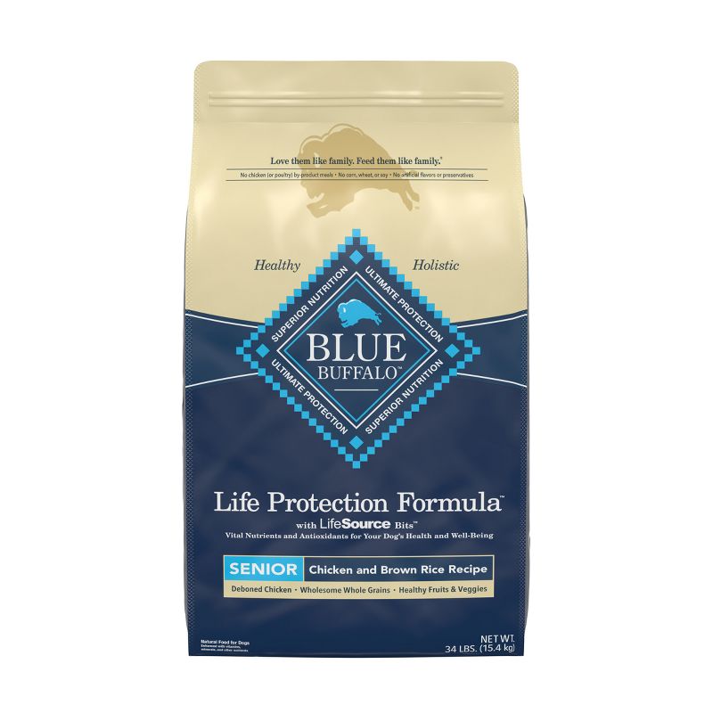 Blue Buffalo Life Protection Senior Dry Dog Food with Chicken Flavor - 34lbs, 1 of 9