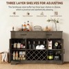 Belord Farmhouse Coffee & Wine Station Cabinet, 55" Buffet Sideboard with Barn Doors, Wine Storage, Glass Holder & 2 Drawers - 3 of 4